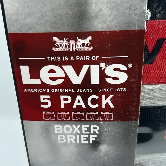 Levi's Men's Boxer Briefs 5-Pack Multicolors Size Large New in Box! - Picture 7 of 7